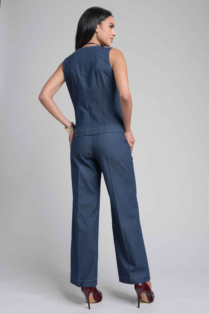 Conjunto De Pantalon Y Chaleco De Mezclilla