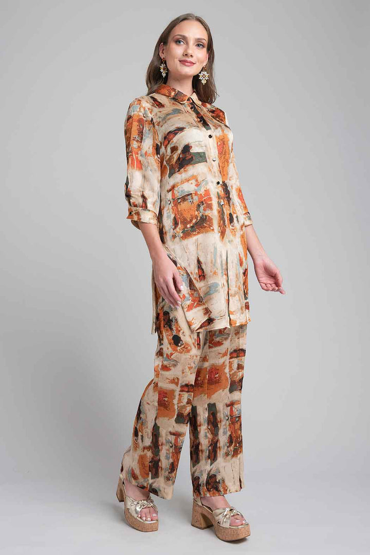 Conjunto De Pantalon Y Bluson Estampado