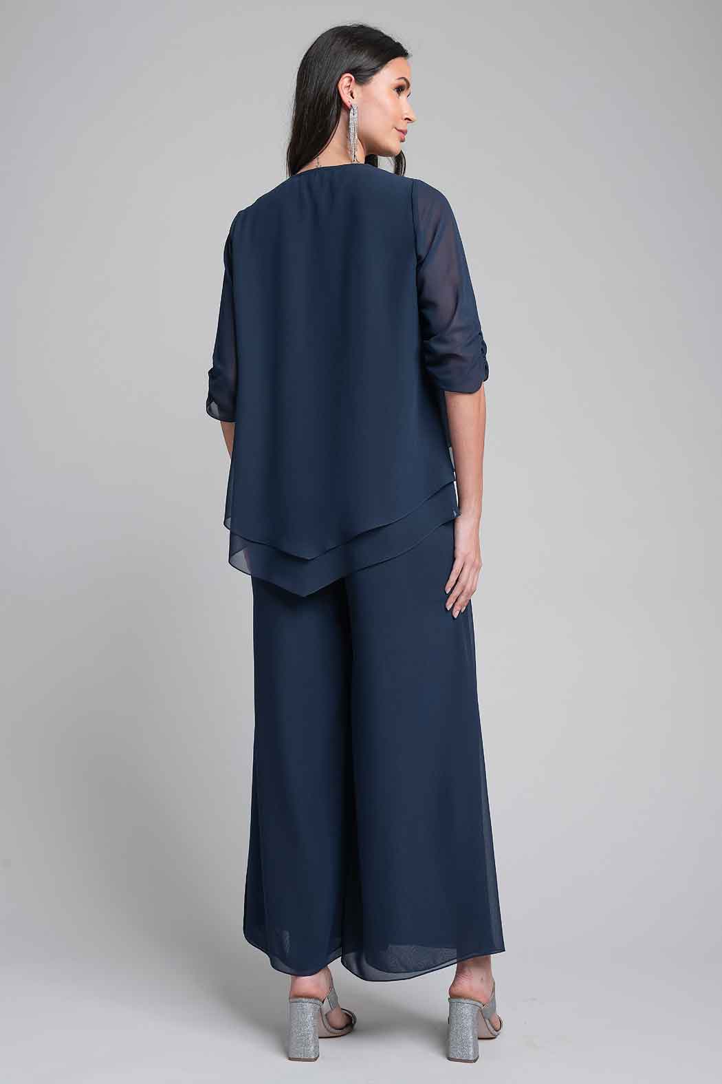 Conjunto De Pantalon Top Y Ensamble Liso