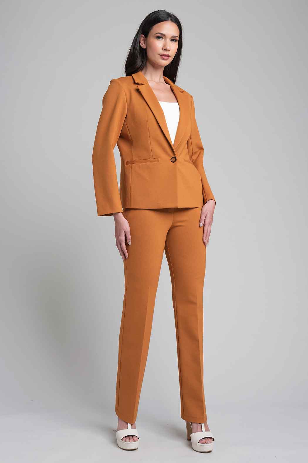 Conjunto De Pantalon Con Saco Liso