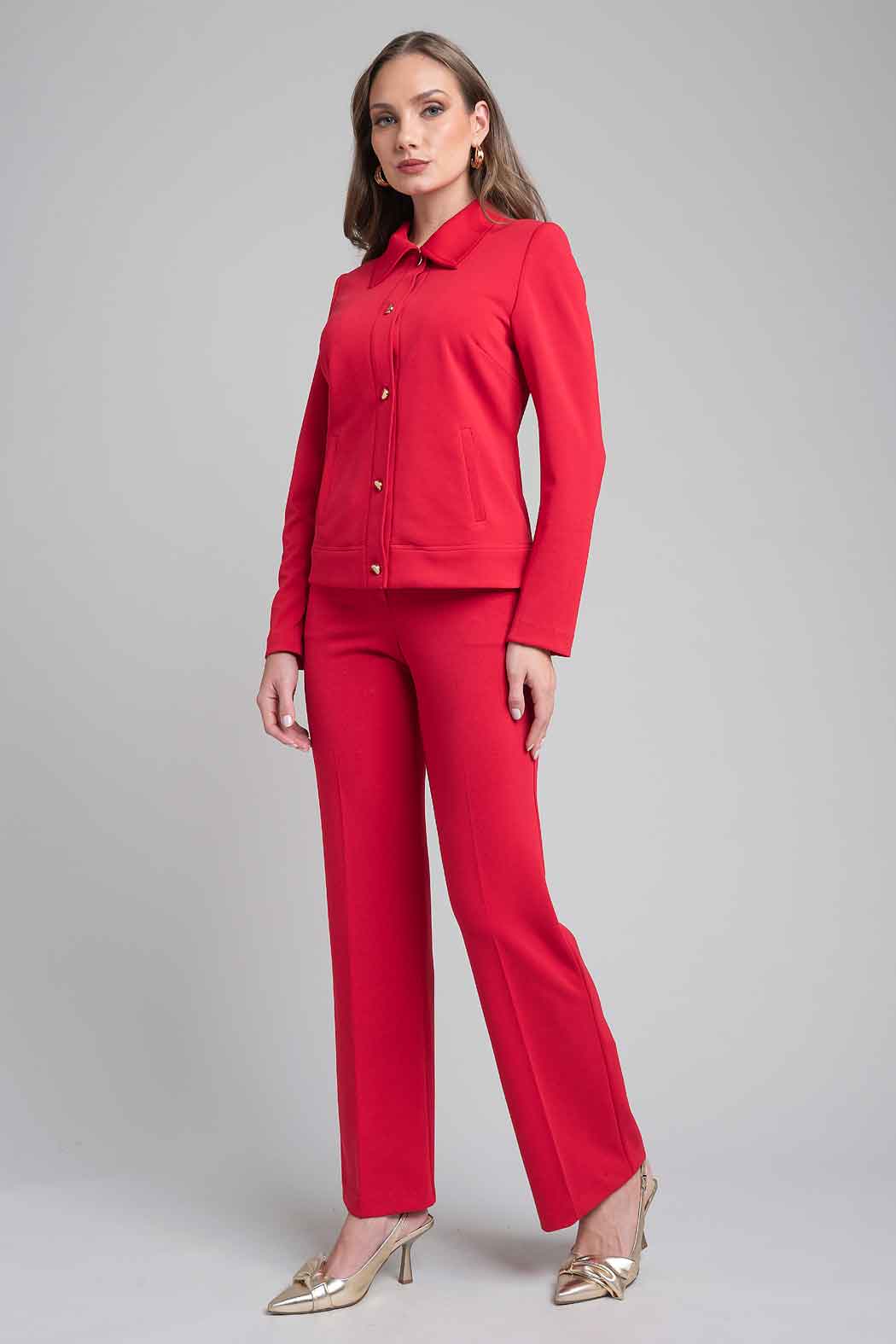 Conjunto De Pantalon Con Chamarra Corta