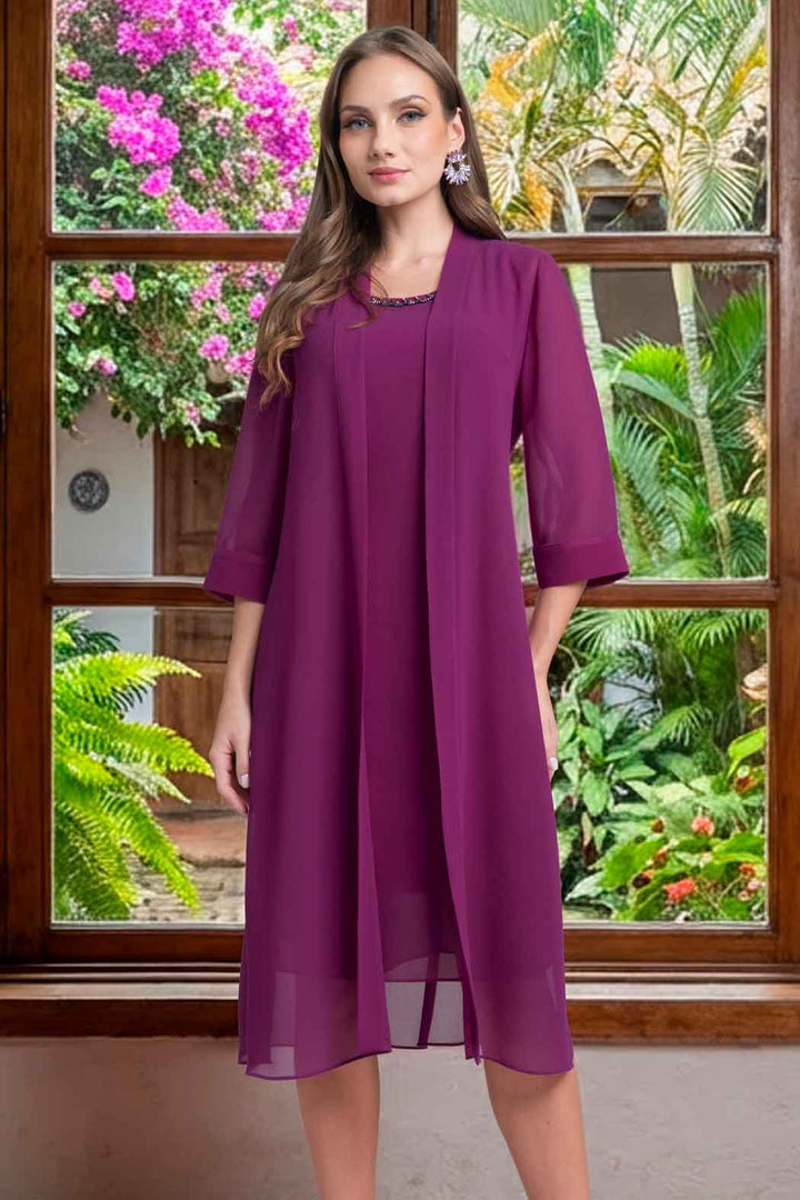 Vestido Con Ensamble Largo
