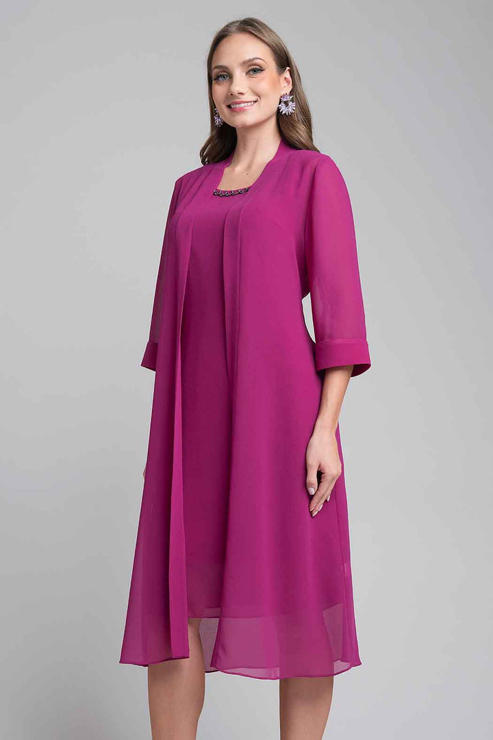Vestido Con Ensamble Largo