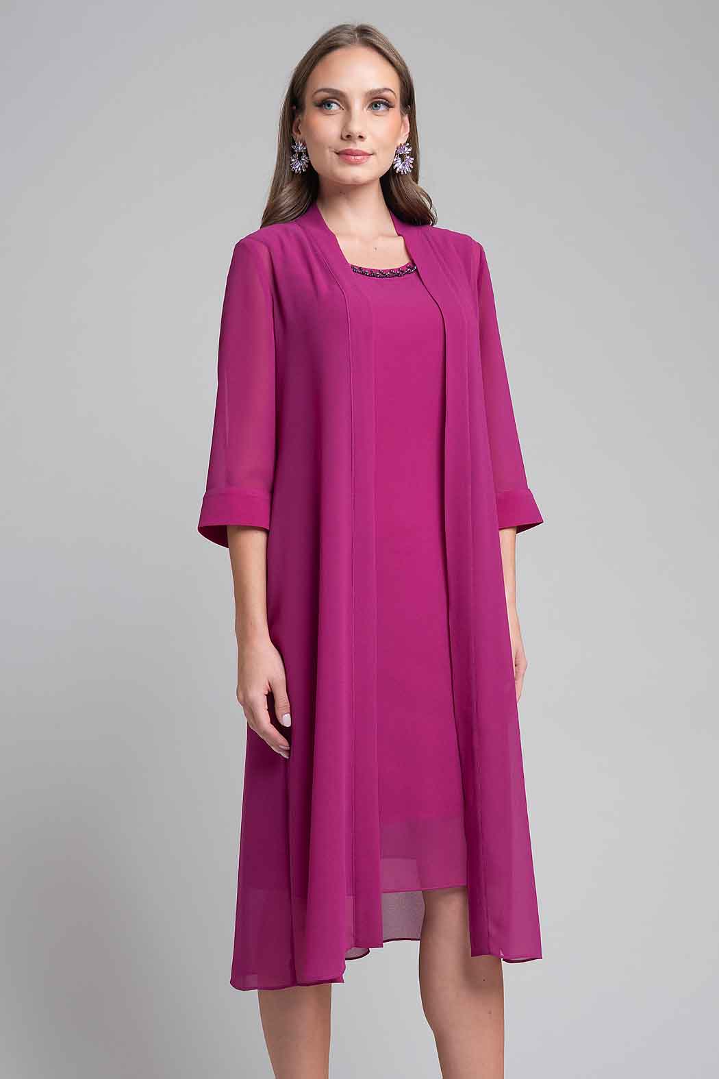 Vestido Con Ensamble Largo