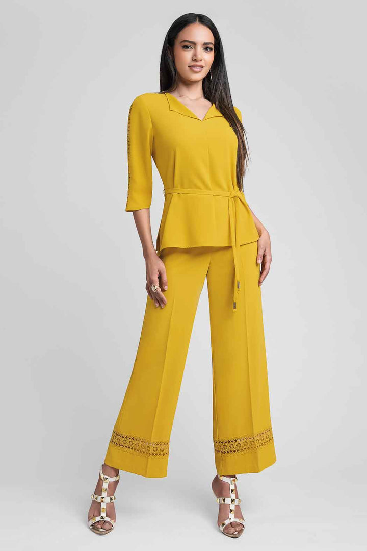 Conjunto De Pantalon Y Blusa Con Jareta En Cintura