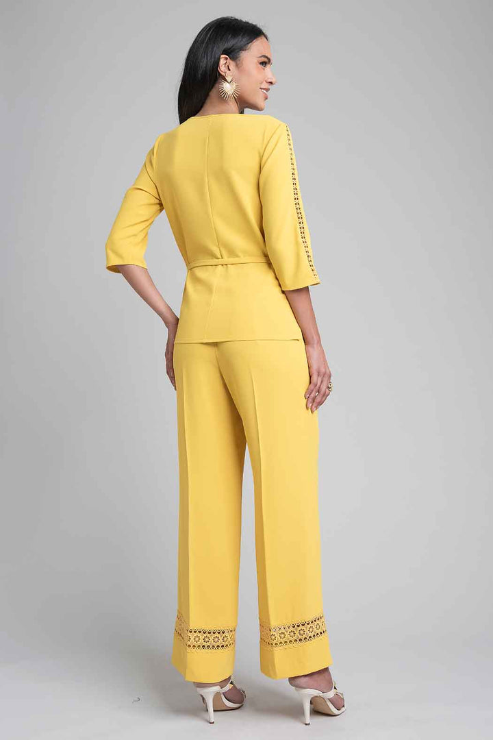Conjunto De Pantalon Y Blusa Con Jareta En Cintura