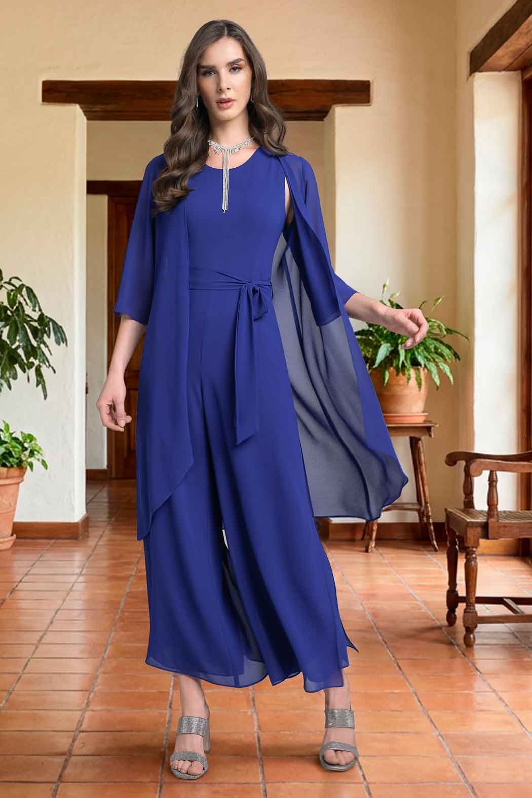Jumpsuit Liso Con Ensamble Largo