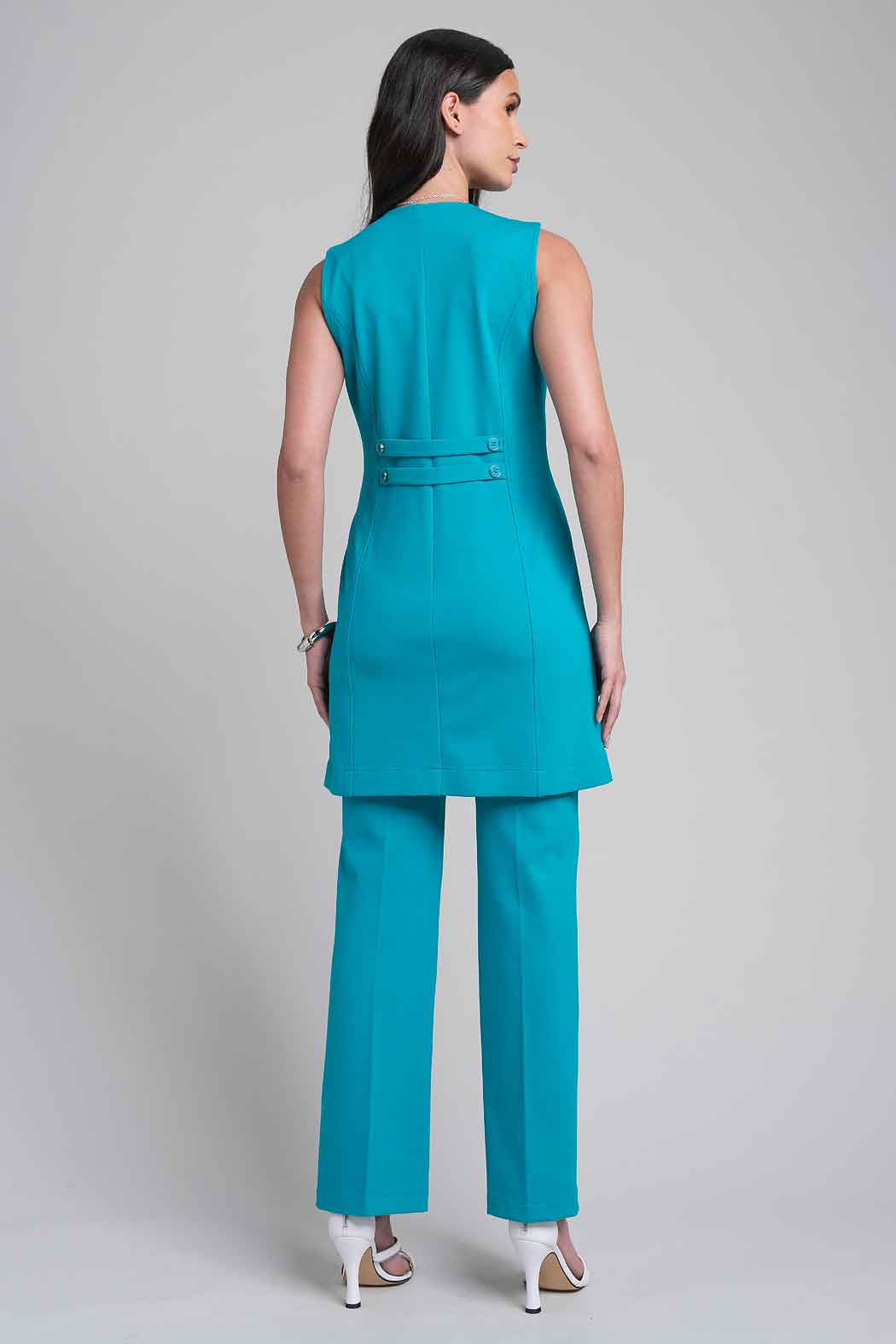 Conjunto De Pantalon Con Chaleco Largo
