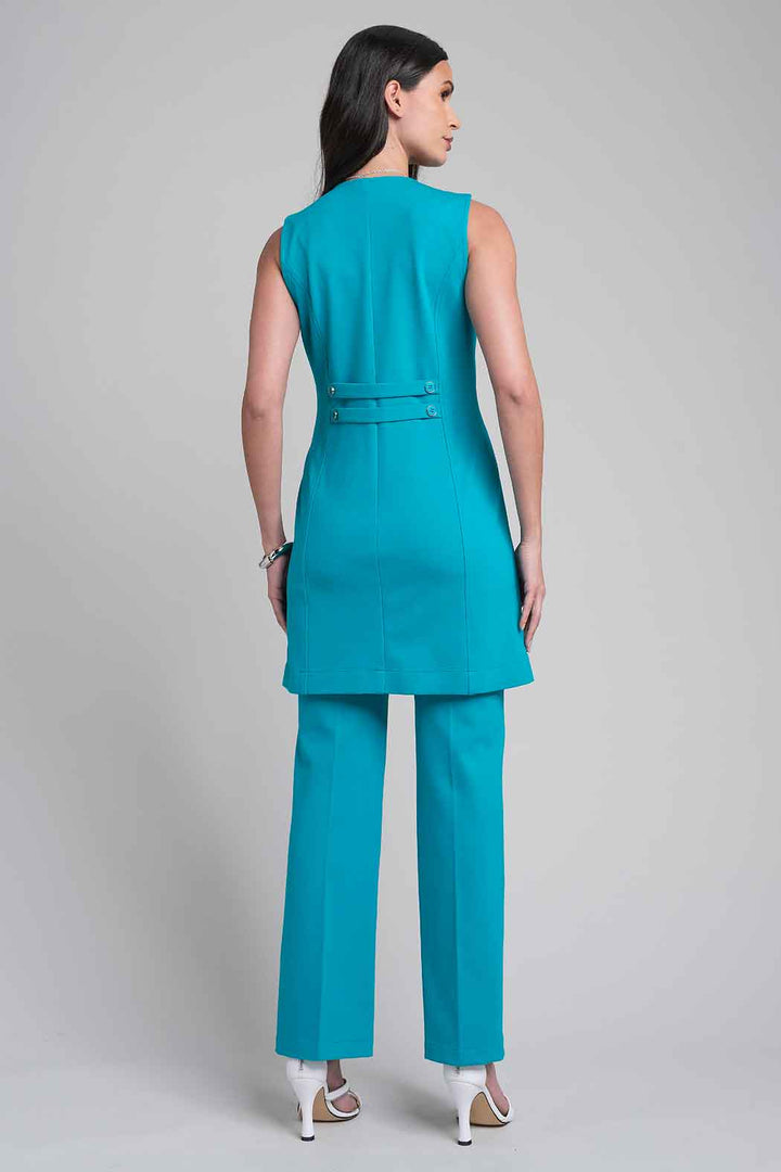 Conjunto De Pantalon Con Chaleco Largo