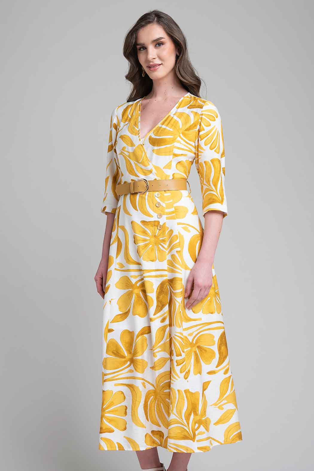 Maxi Vestido Con Estampado Floral