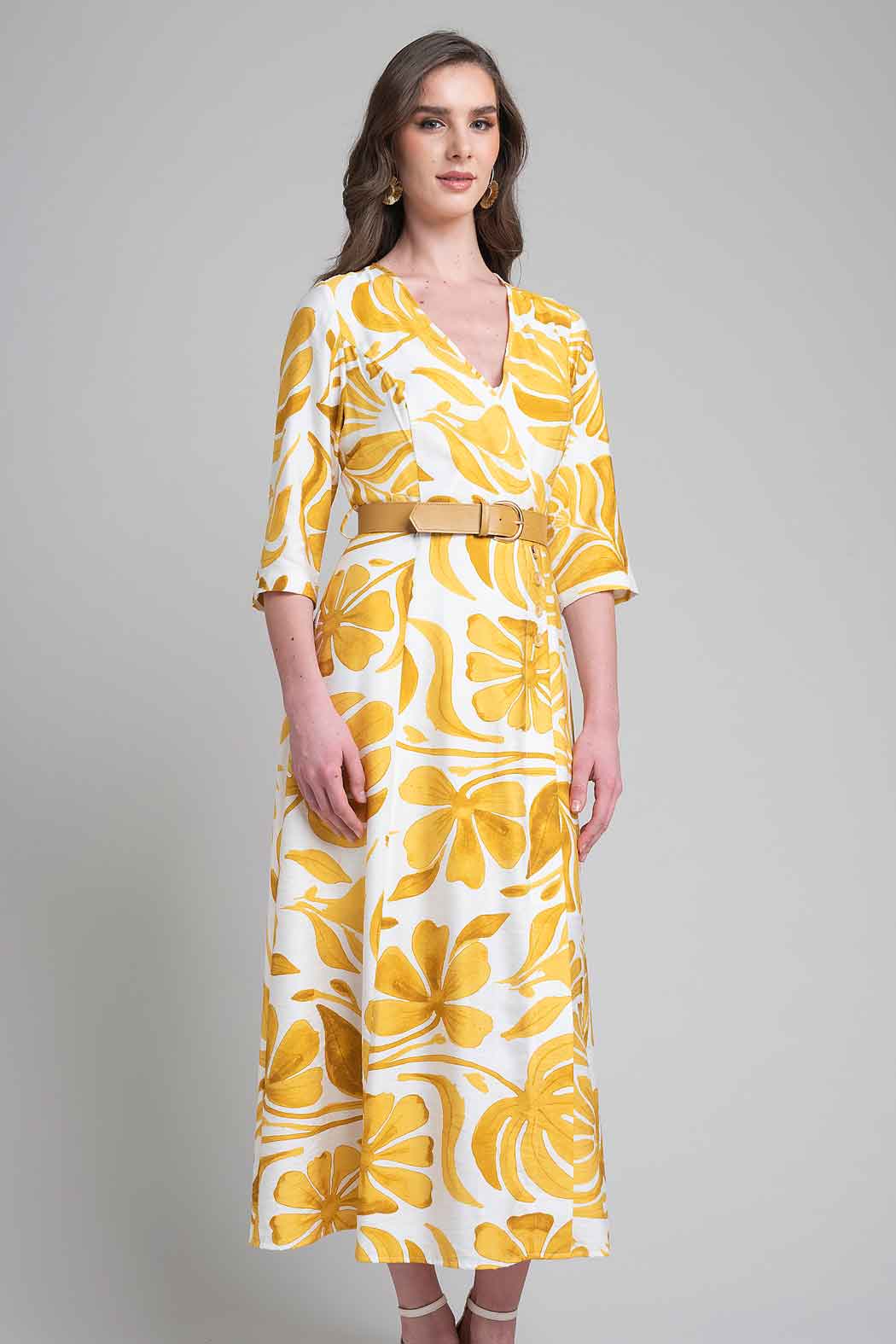 Maxi Vestido Con Estampado Floral