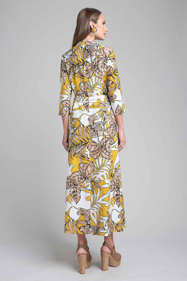 Vestido Estampado De Hojas