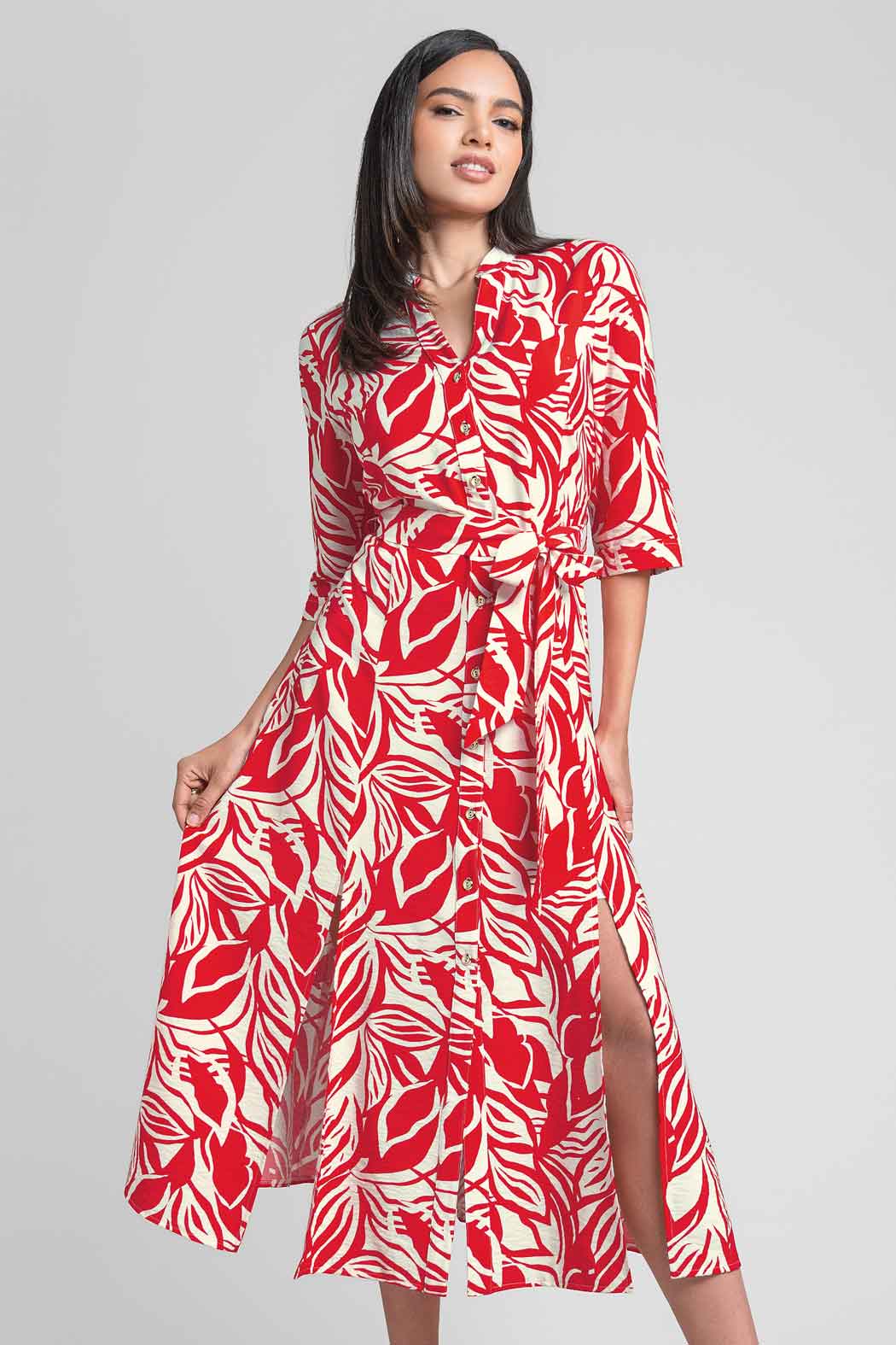 Maxi Vestido Camisero Estampado