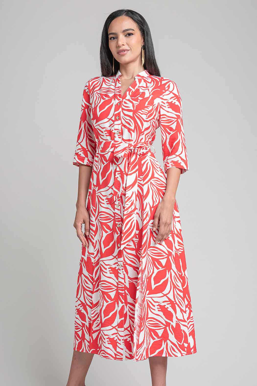 Maxi Vestido Camisero Estampado
