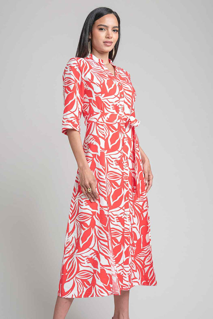Maxi Vestido Camisero Estampado