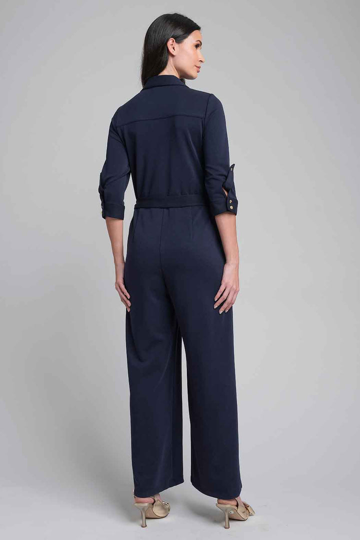 Jumpsuit Liso Con Manga 3/4