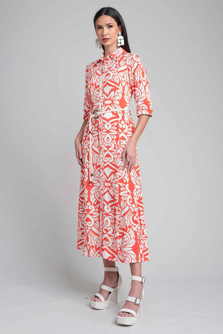Vestido Camisero Estampado