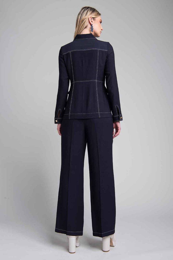 Conjunto De Pantalon Con Chamarra Y Bolsas De Parche