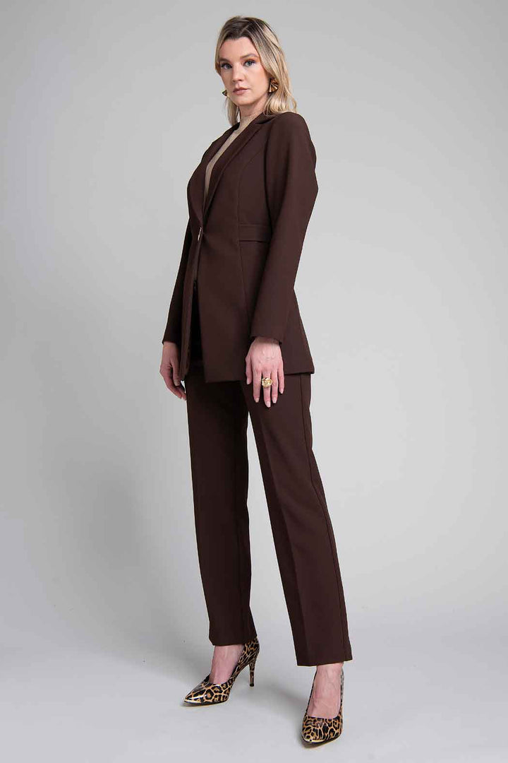 Conjunto De Pantalon Con Saco Largo