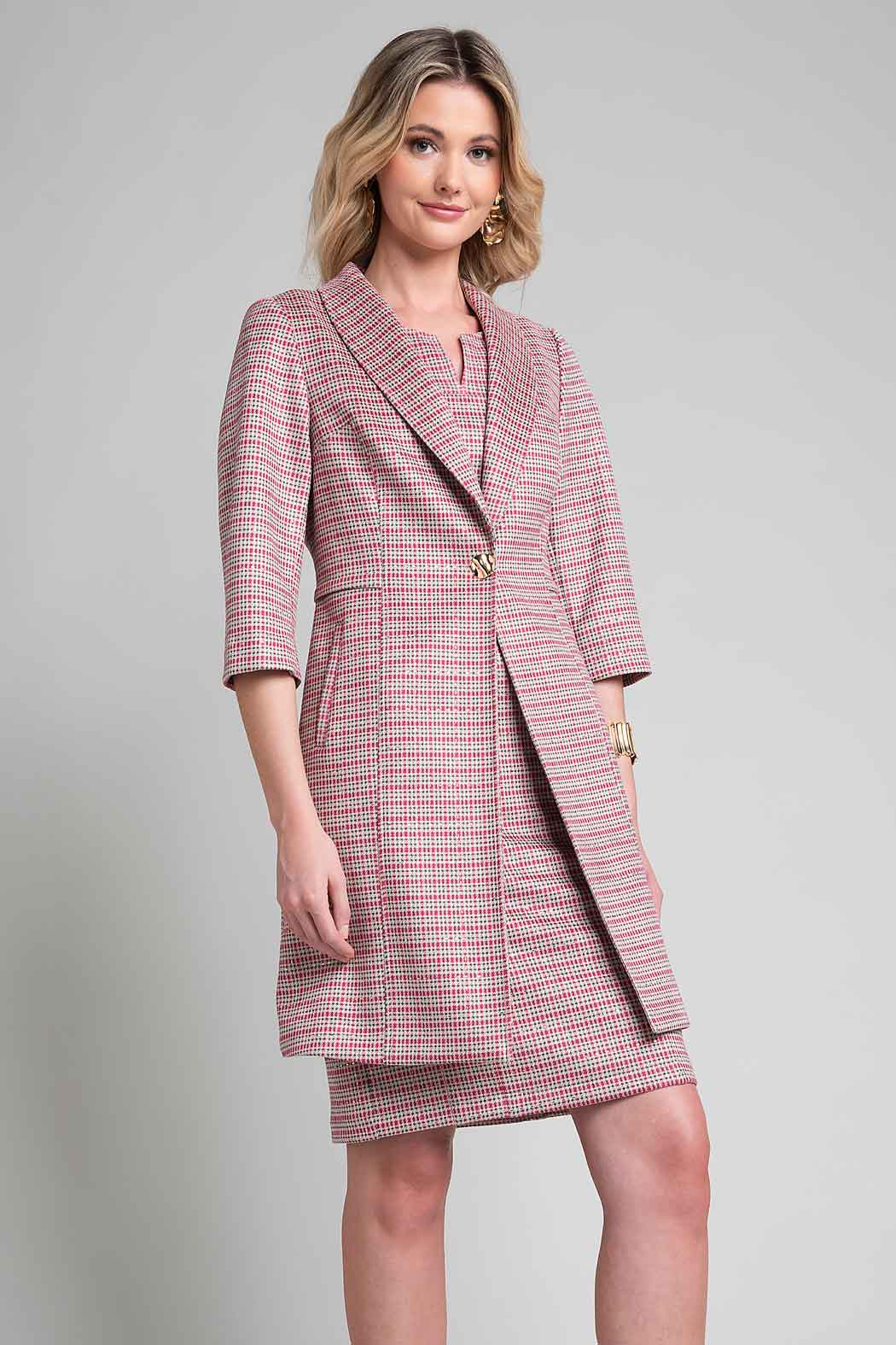 Vestido Con Saco Largo Estampados