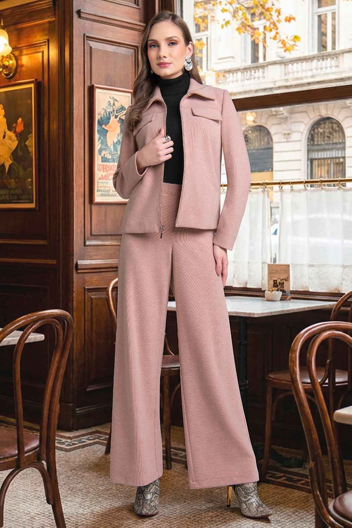 Conjunto De Pantalon Con Saco Y Cierre