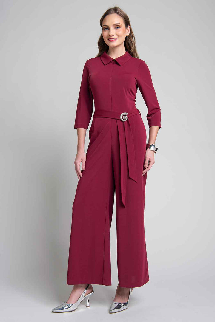 Jumpsuit Con Manga 3/4 Y Cinturon