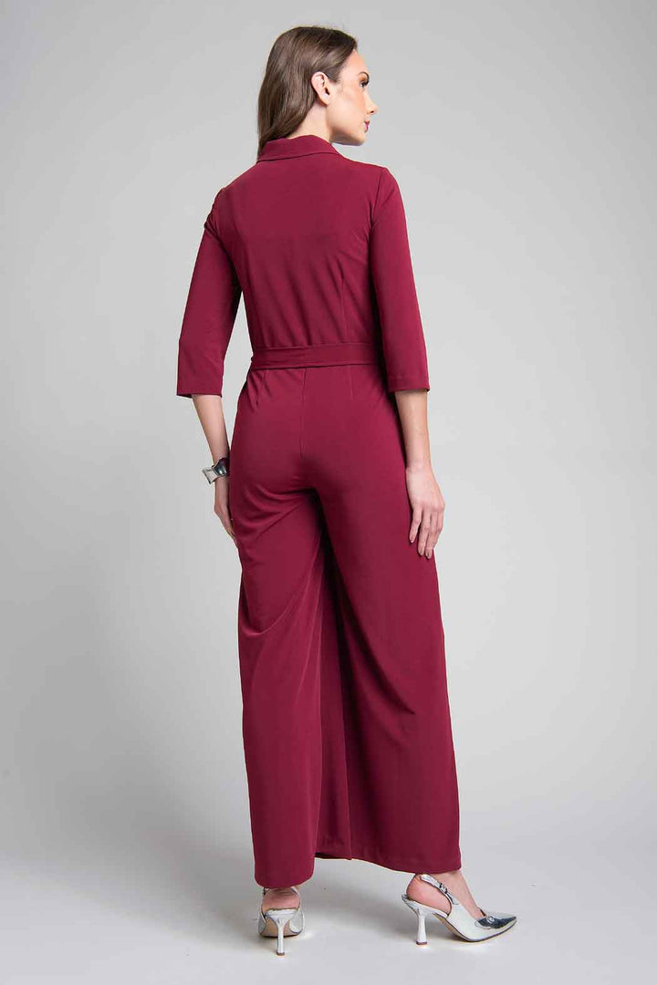 Jumpsuit Con Manga 3/4 Y Cinturon