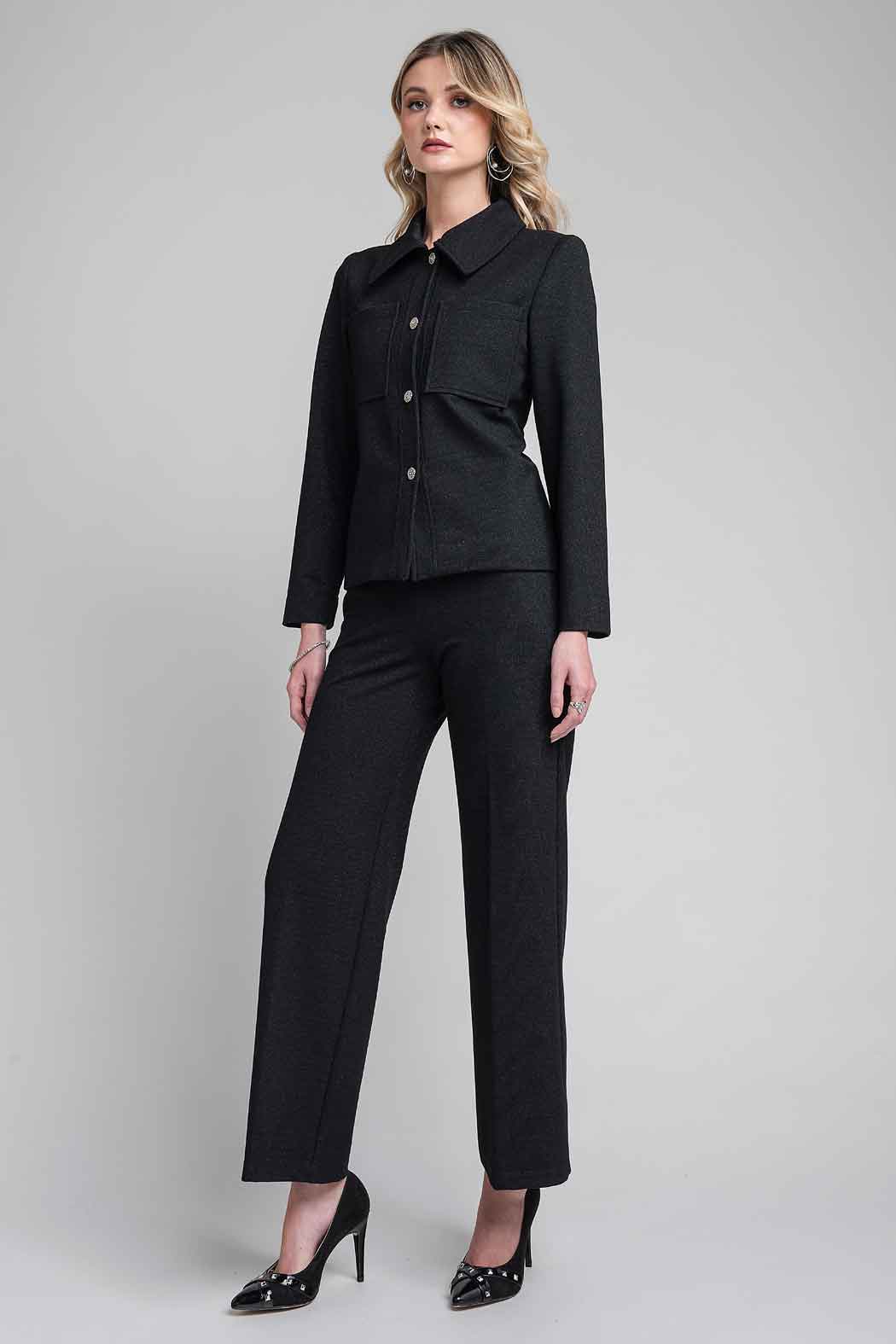 Conjunto De Pantalon Con Saco Liso