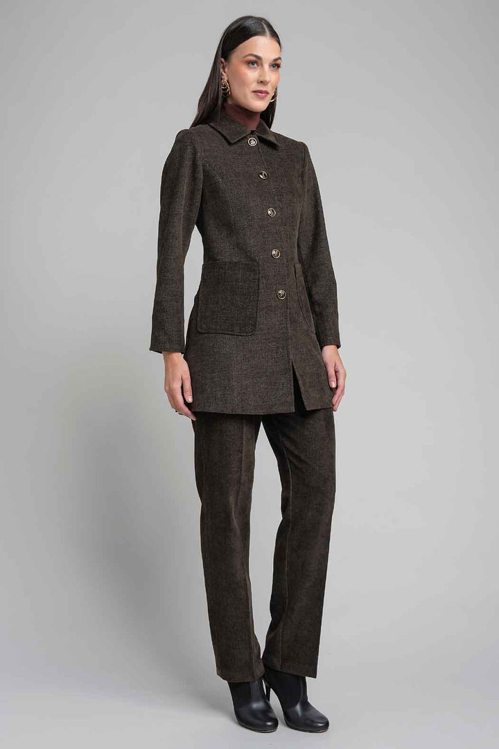 Conjunto De Pantalon Con Saco Largo