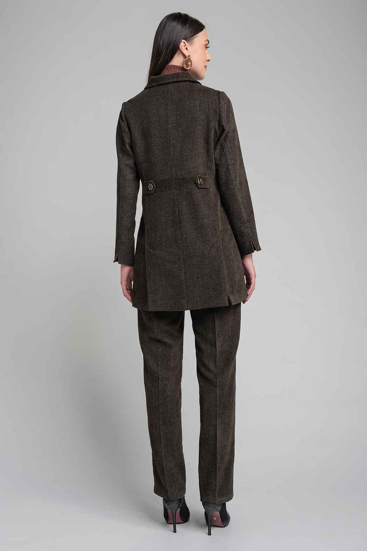 Conjunto De Pantalon Con Saco Largo