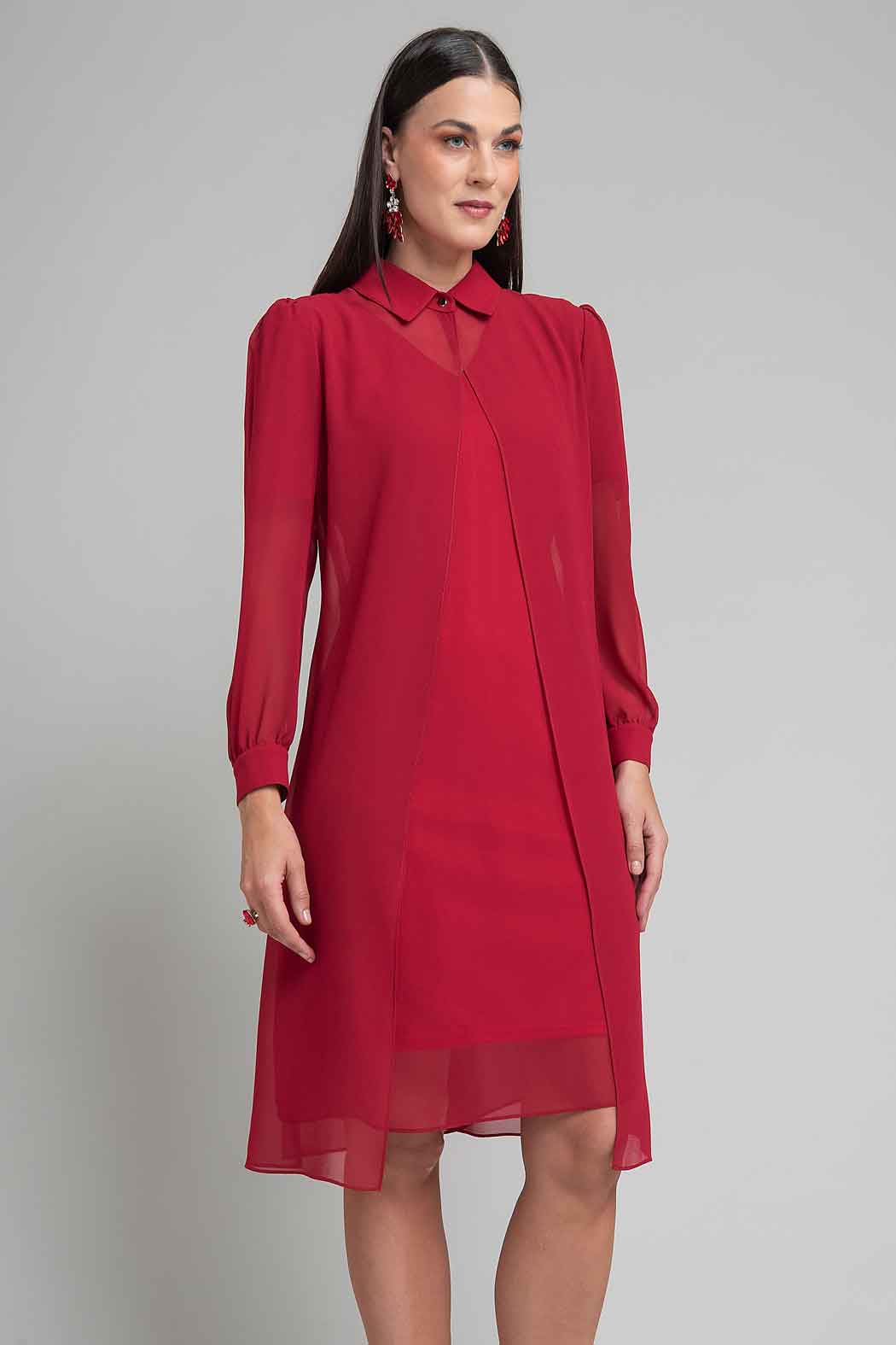 Vestido Con Ensamble Largo