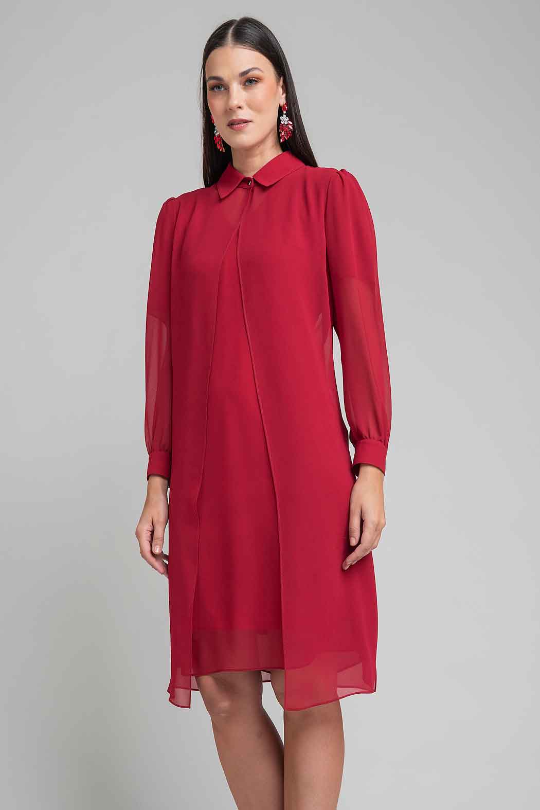 Vestido Con Ensamble Largo