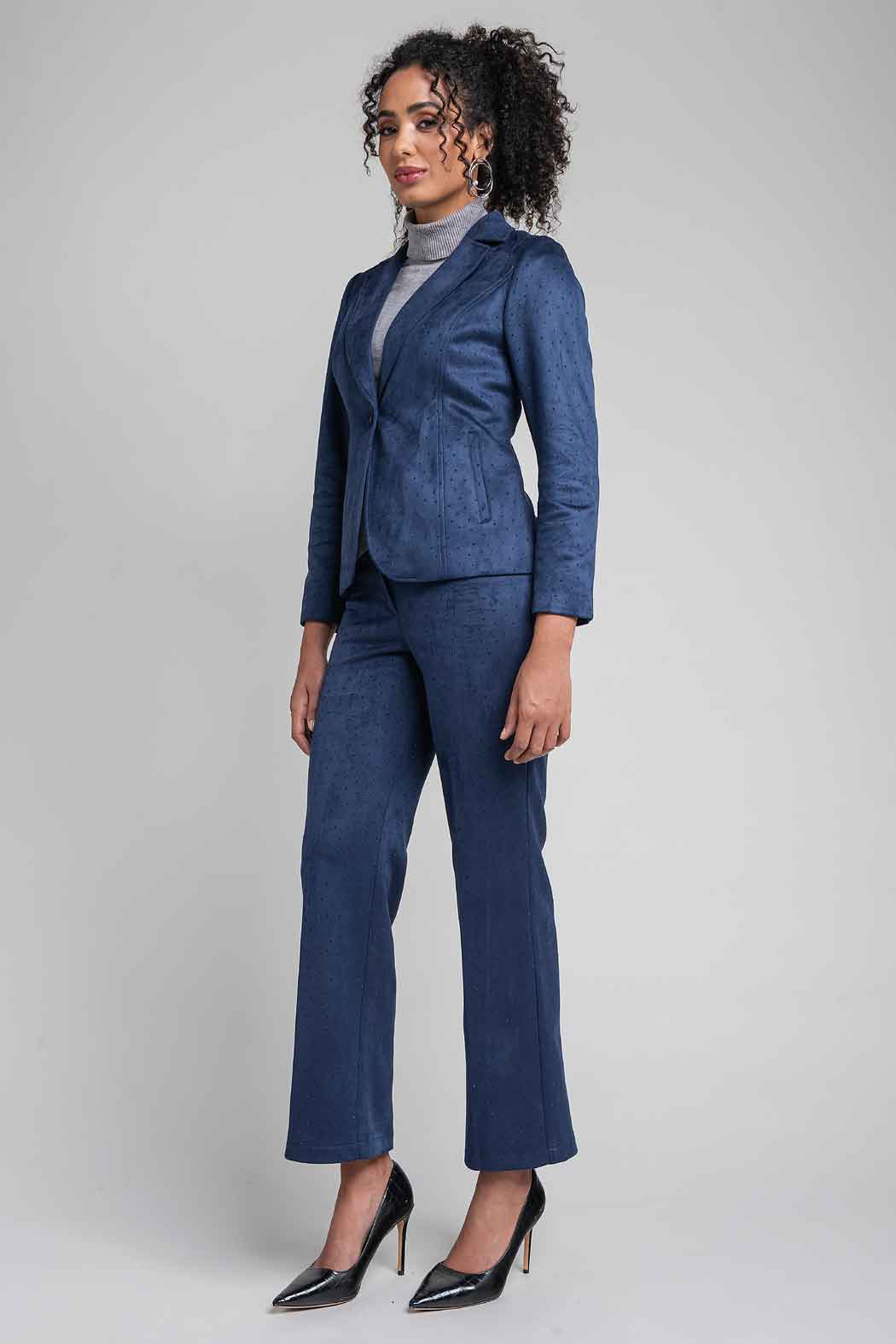 Conjunto De Pantalon Con Saco Corto