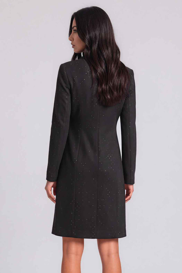 Vestido Con Saco Largo De Brillos