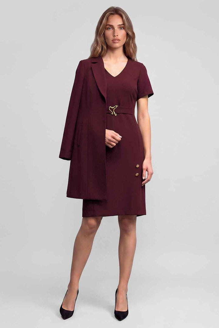 Vestido Con Saco Largo Liso