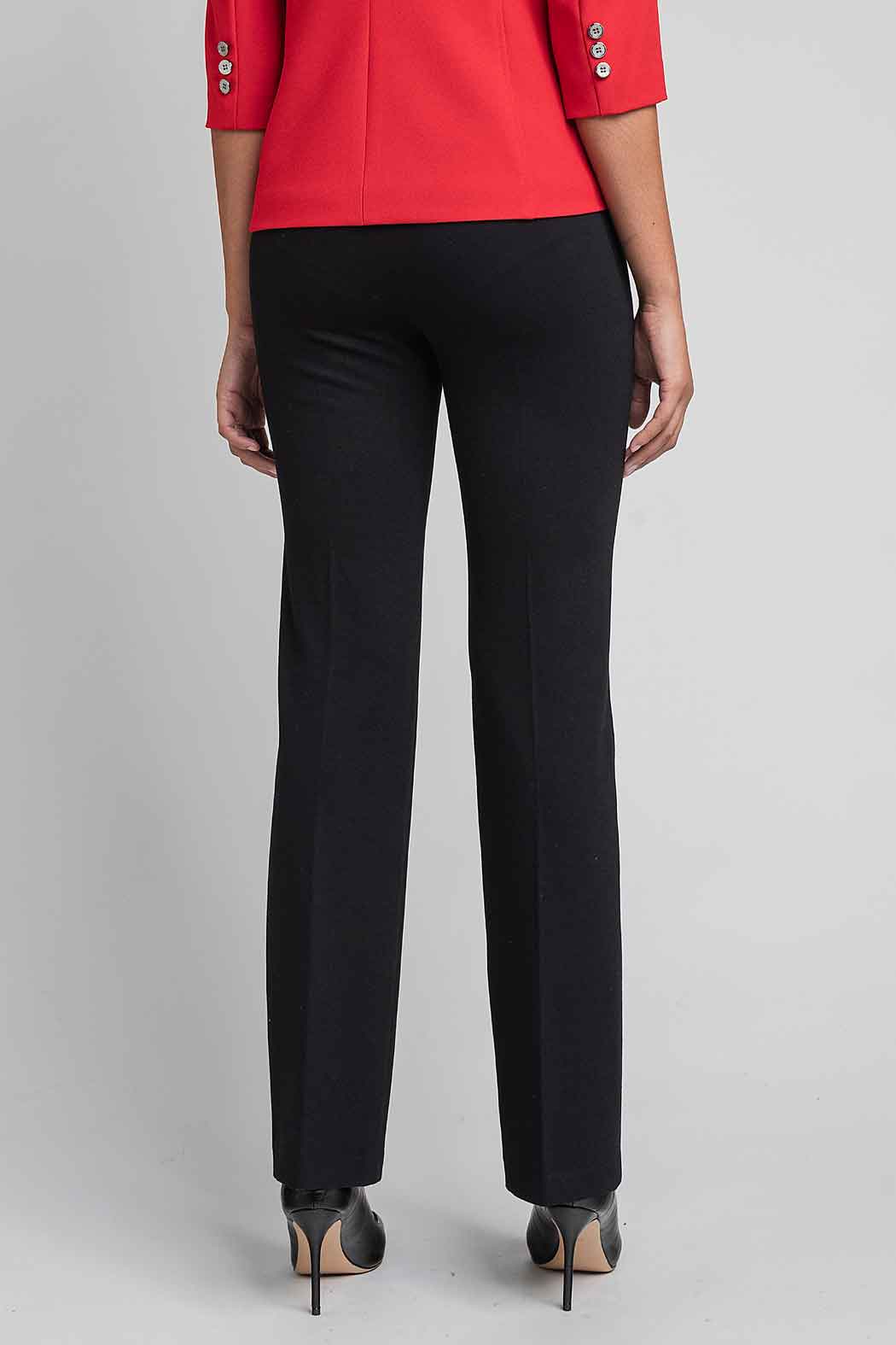 Pantalon Liso Corte Recto Con Bolsas