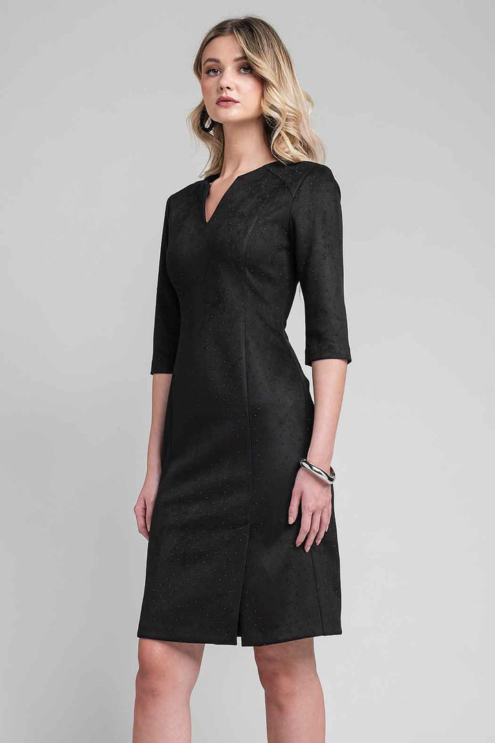 Vestido De Gamusa Con Brillos