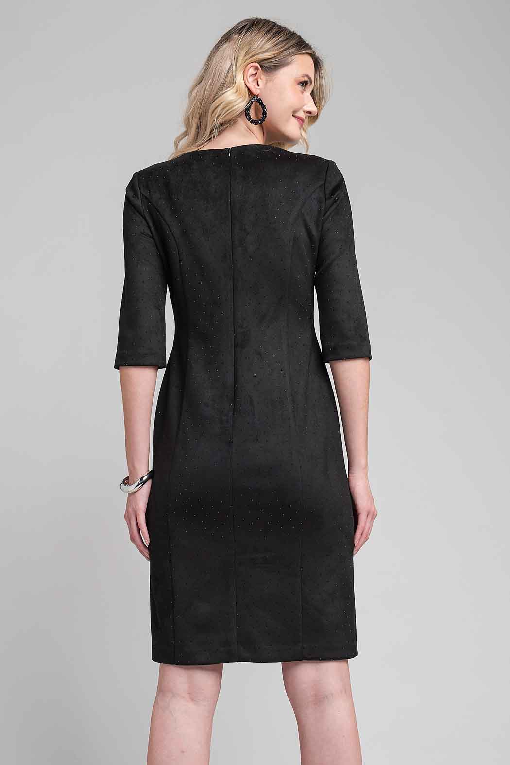 Vestido De Gamusa Con Brillos