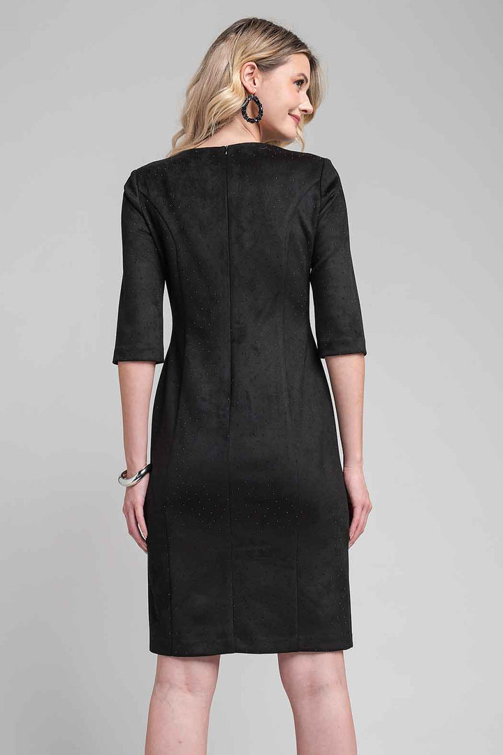 Vestido De Gamusa Con Brillos