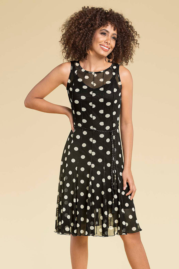 Vestido Con Estampado De Lunares