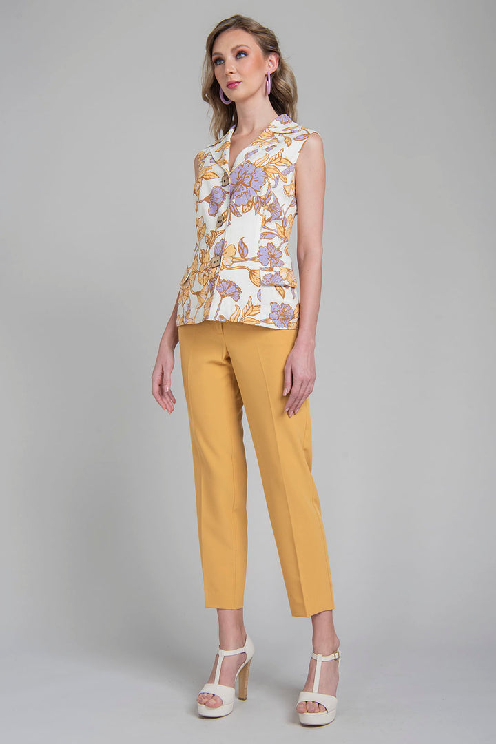 Conjunto De Pantalon Con Blusa Con Estampado De Flores