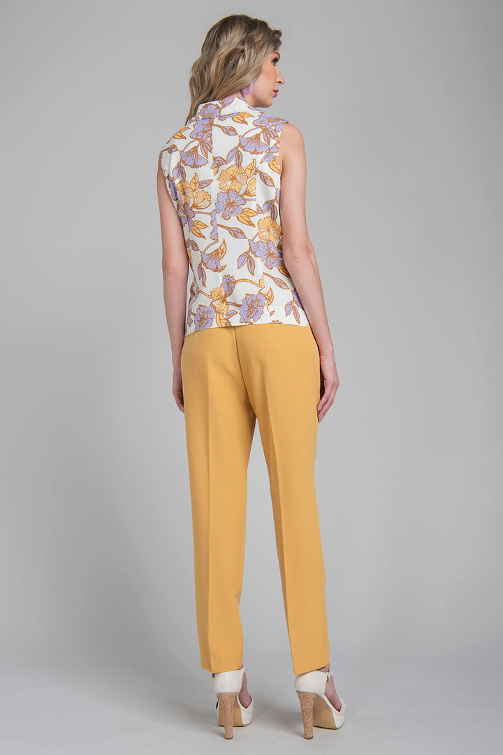Conjunto De Pantalon Con Blusa Con Estampado De Flores
