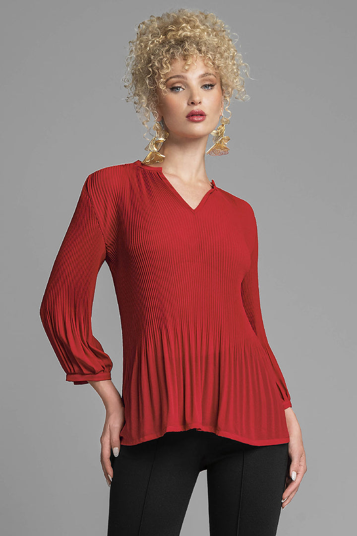 Blusa Plizada Manga 3/4