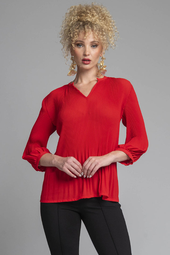 Blusa Plizada Manga 3/4