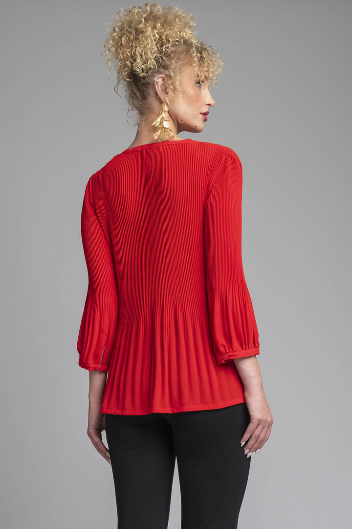 Blusa Plizada Manga 3/4