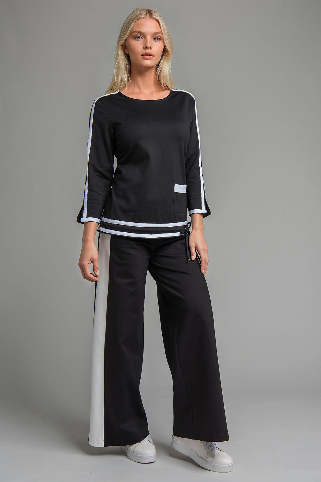 Conjunto De Pantalon Con Blusa Manga Larga