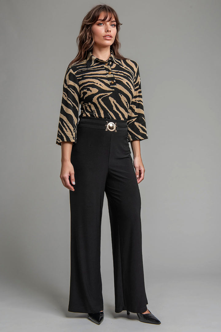 Conjunto De Pantalon Con Blusa Estampada