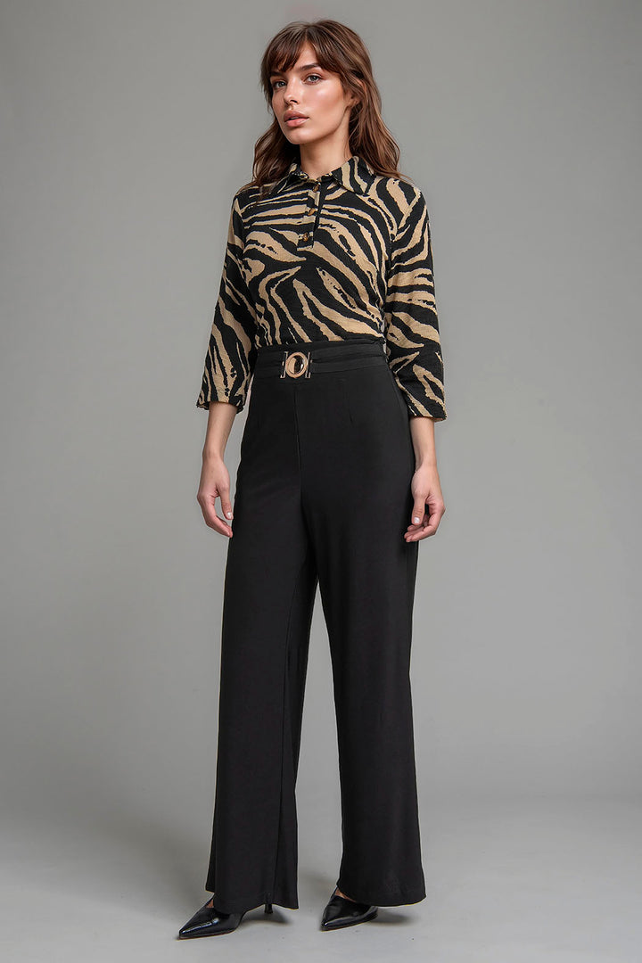 Conjunto De Pantalon Con Blusa Estampada