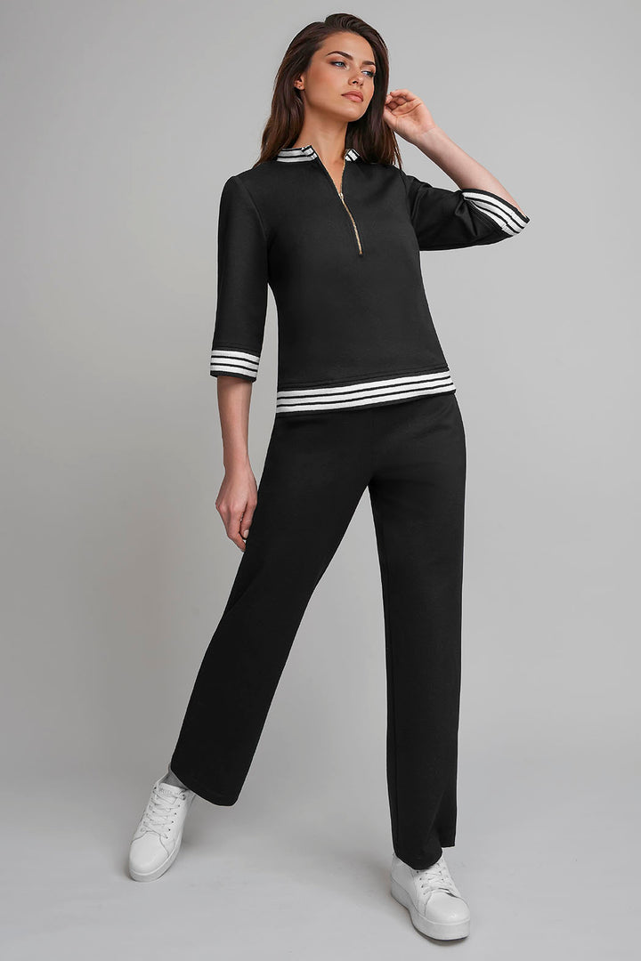 Conjunto De Pantalon Con Blusa Y Manga 3/4