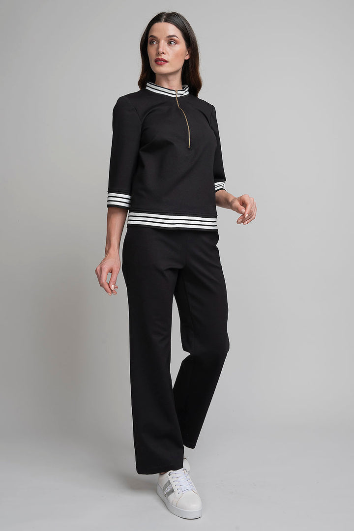 Conjunto De Pantalon Con Blusa Y Manga 3/4